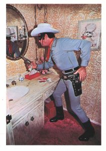 Bud Lee photo of actor Clayton Moore portraying the character the Lone Ranger.