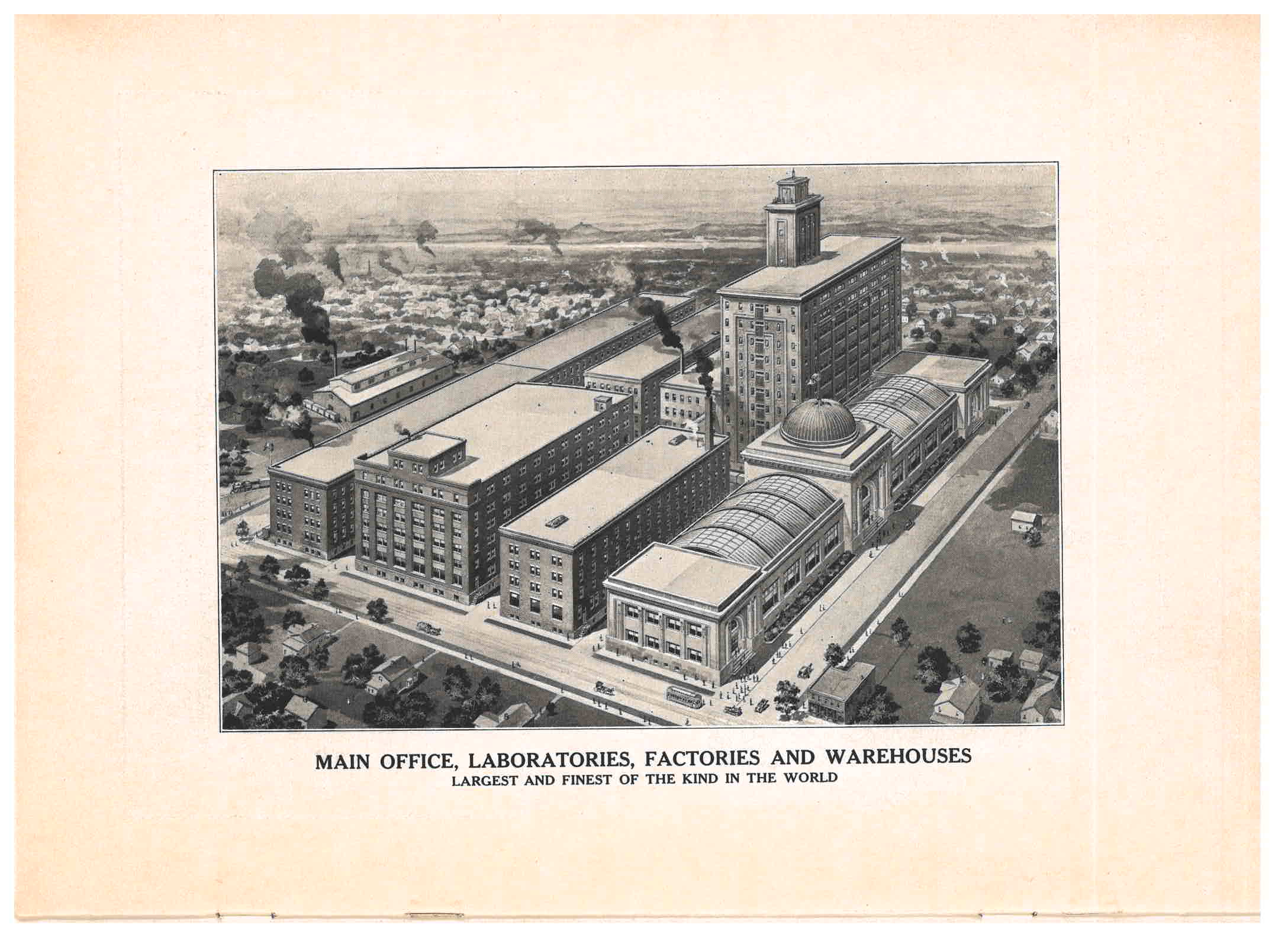 company’s main office, laboratories, factories, and warehouses