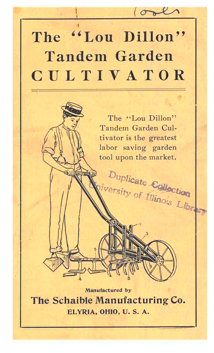 gardener using the "Lou Dillon" Tandem Garden Cultivator