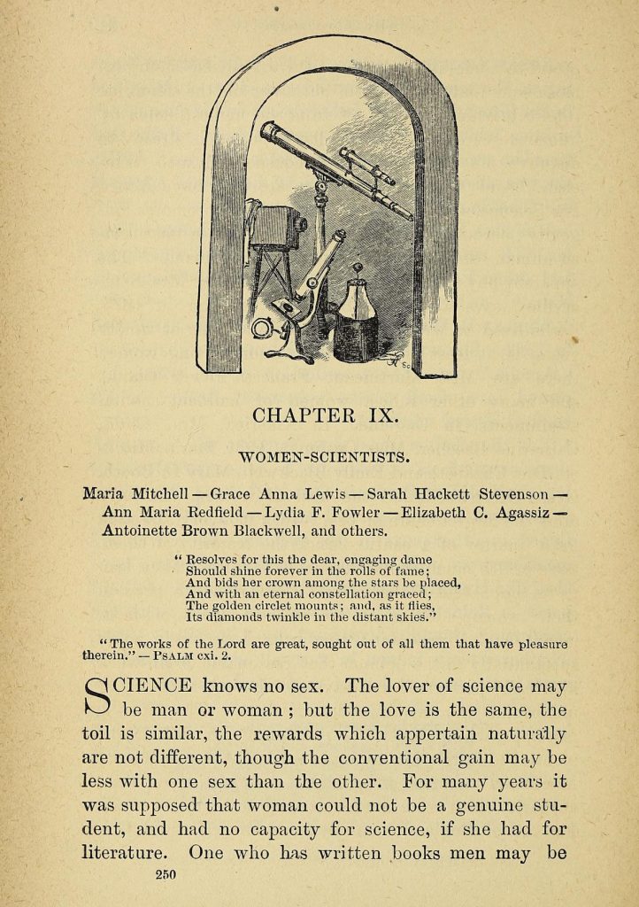 Chapter illustration with 19th century telescope